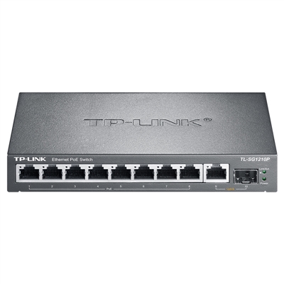 TP-LINK交換機 SG1210P 8口千兆POE交換機
