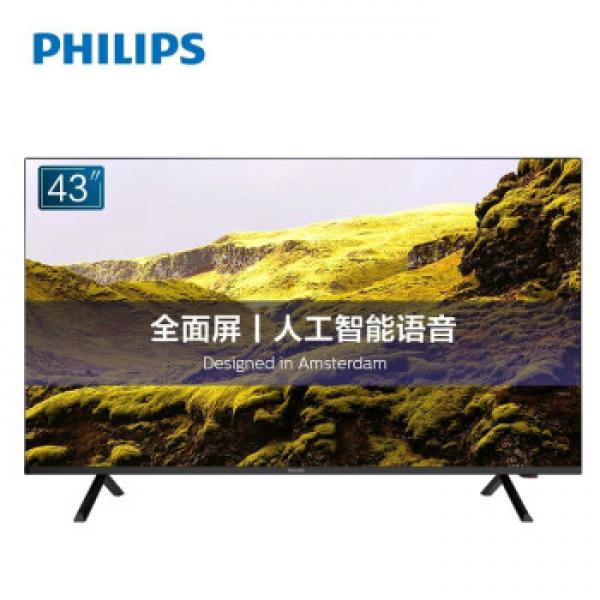 飛利浦（PHILIPS）43PFF6365/T3 43英寸 全面屏 高清 智能網絡WIFI液晶電視 1GB+8GB存儲