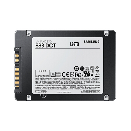 三星（SAMSUNG）1.92TB 企業級SSD固態硬盤 SATA3.0接口 883 DCT（MZ-7LH1T9NE）
