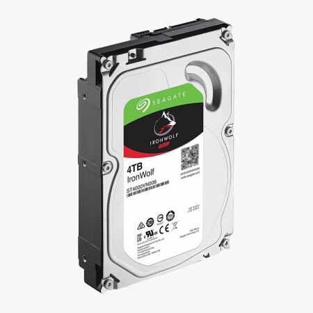 希捷(Seagate) NAS硬盤 4TB 64MB 5900轉 PMR CMR垂直磁記錄 網絡存儲 SATA 希捷酷狼IronWolf ST4000VN008