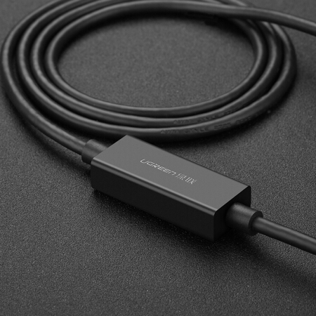 綠聯(lián)（UGREEN）USB3.0公對母信號放大器 USB電腦數(shù)據(jù)延長器 帶供電無線網(wǎng)卡打印機攝像頭延長線 10米