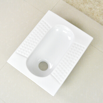 好宜家（HAOYIJIA） 陶瓷蹲便器蹲廁蹲式馬桶直沖前后排水踏便器水箱套裝 4015 前排水單蹲便器