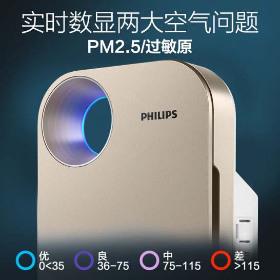 飛利浦（PHILIPS）家用空氣凈化器 除甲醛分解 除細菌霧霾PM2.5 AC4076/18