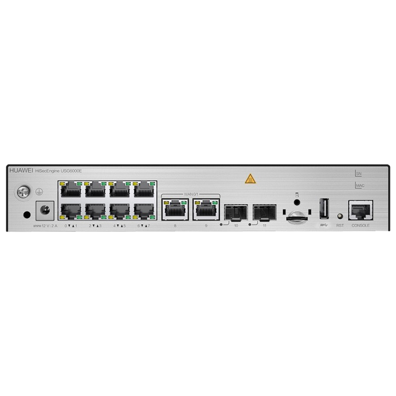 華為（HUAWEI）企業級安全防火墻12口(10*GE RJ45+2*GE SFP,含SSL VPN 100用戶)桌面型支持云管理-USG6307E-AC