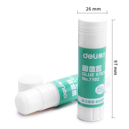 得力(deli)21g高粘度PVA固體膠水/膠棒 12支/盒