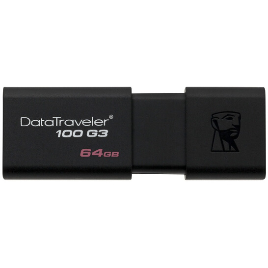 金士頓（Kingston）64GB USB3.0 U盤 DT100G3 黑色