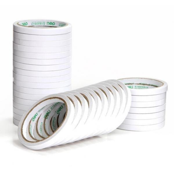 得力30403棉紙雙面膠帶24mm*10y*80um(白)12卷/袋