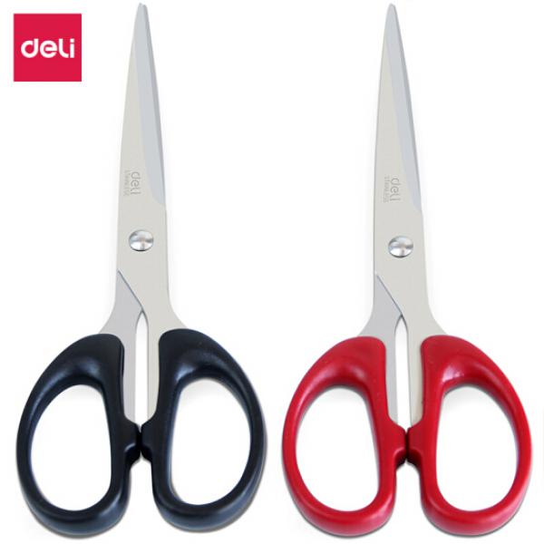 得力(deli)180mm辦公家用生活剪刀 1把 辦公用品 顏色隨機6009