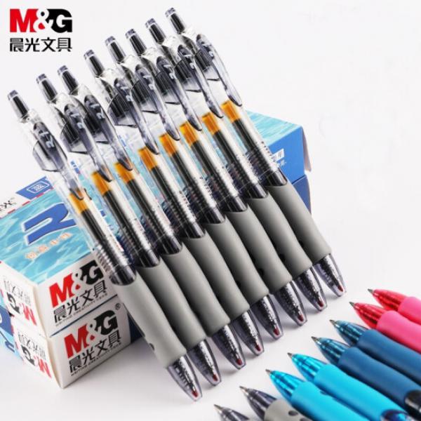 晨光（MG）文具創(chuàng)意者系列按動(dòng)子彈頭中性筆簽字筆水筆 GP1008 黑色 單支裝
