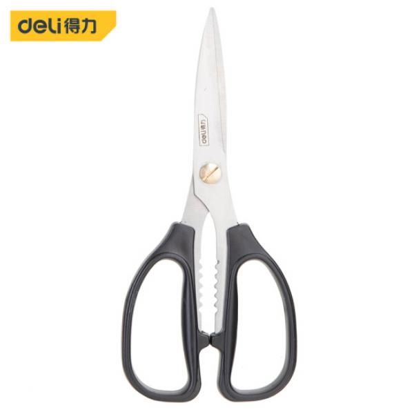 得力(deli) 家用強力剪刀不銹鋼多功能廚房剪民用剪手動工具195mm DL2613