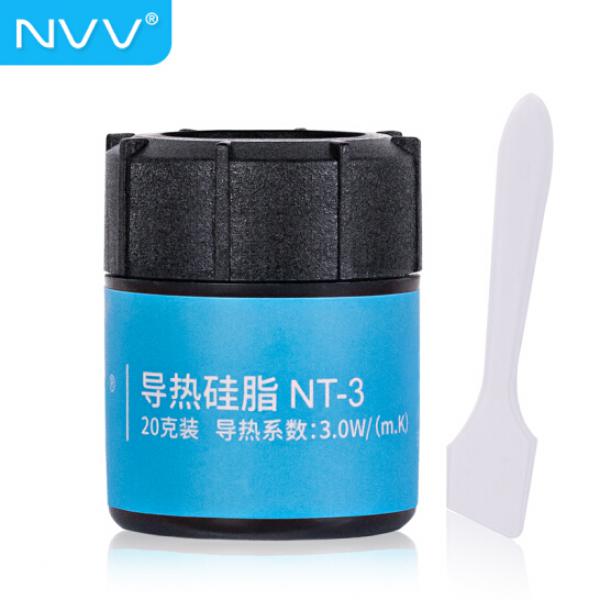NVV NT-3導熱硅脂 cpu散熱硅脂導熱膏臺式機筆記本顯卡散熱硅膠 20g大容量