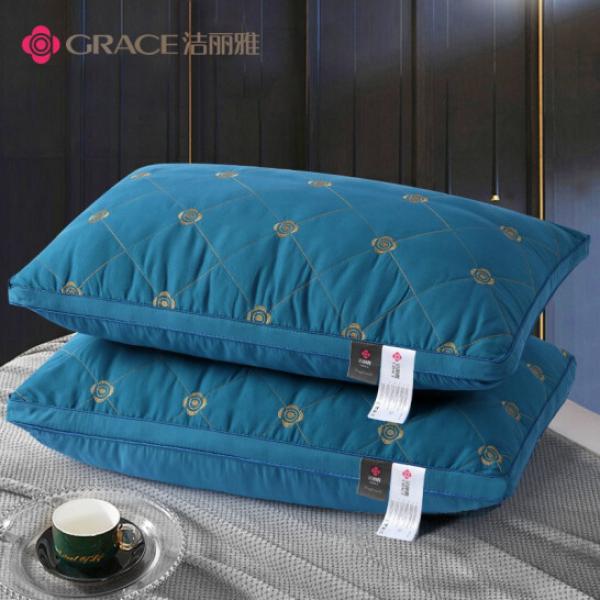 潔麗雅 Grace 枕頭枕芯星級酒店羽絲絨枕芯 可水洗枕 纖維軟枕芯 48*74cm 單只裝