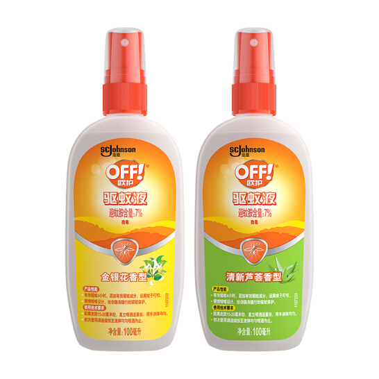 雷達(Raid) 歐護 驅蚊液 驅蚊噴霧 100ml*2瓶 蘆薈香+金銀花香 防蚊蟲驅蟲 戶外