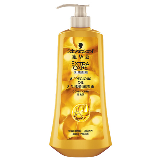  施華蔻(Schwarzkopf)8金純盈潤精油潤發(fā)乳600ml(護(hù)發(fā)素發(fā)膜焗油膏 8種植物精油 男士女士)