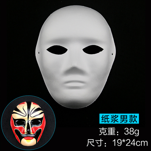 萬代 DIY手工空白臉譜 紙漿男款面具