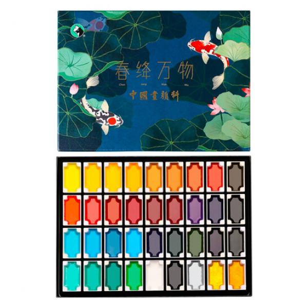 馬利(Marie's)固體國畫顏料36色