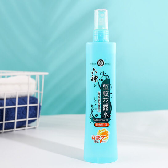 六神【噴霧花露水】驅(qū)蚊防痱 清新花香 180ml