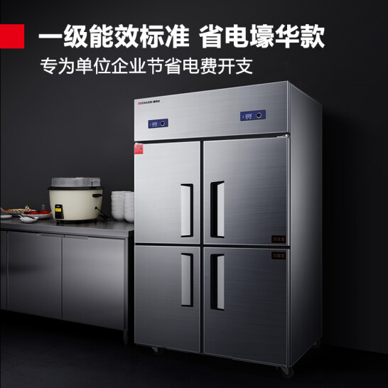 德瑪仕（DEMASHI）四門冰箱商用廚房冰柜大容量食堂用雙溫保鮮柜 880L上冷凍下冷藏BG-900T-2W【1級能效】