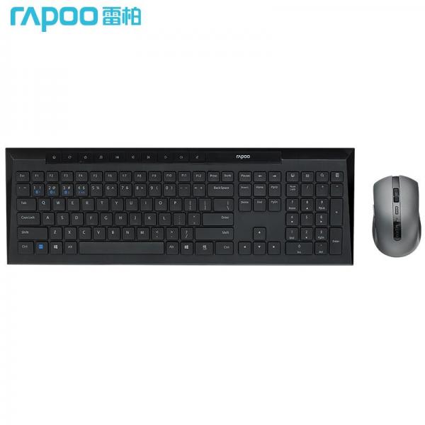 雷柏（Rapoo） 8200G 鍵鼠套裝 無線藍(lán)牙鍵鼠套裝 多模無線鍵盤 辦公鍵盤鼠標(biāo)套裝 藍(lán)牙鍵盤 黑色 商用