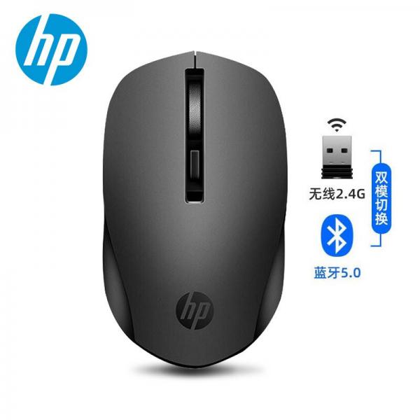 惠普（HP）S1000D無線藍牙雙模鼠標 無線鼠標辦公筆記本電腦臺式機藍牙鼠標無線鼠標 黑色