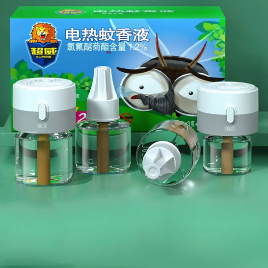 超威 電蚊香液 驅(qū)蚊液 驅(qū)蚊器 補(bǔ)充液4瓶1器