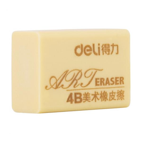 得力(deli)4B橡皮擦 單塊裝 學(xué)生大號(hào)黃色鉛筆用考試美術(shù)繪圖橡皮 7535A