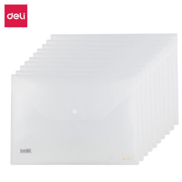 得力(deli) A4 加厚透明文件袋 5501A 10只/包
