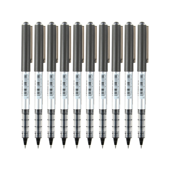 三菱 中性筆 ub-150 直液式走珠筆 0.5mm 黑色 10支裝