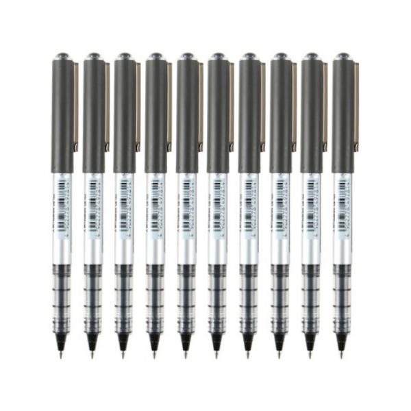 三菱 中性筆 ub-150 直液式走珠筆 0.5mm 黑色 10支裝