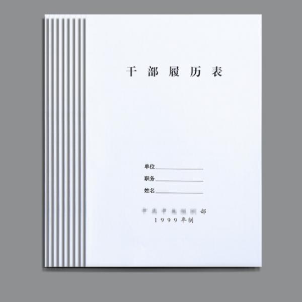朗捷（longe）干部履歷表A4 1999年版本 單本裝