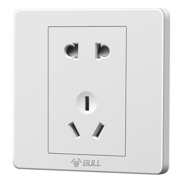 公牛(BULL) 墻壁插座 G07系列 10A五孔插座 86型面板G07Z223 白色 暗裝