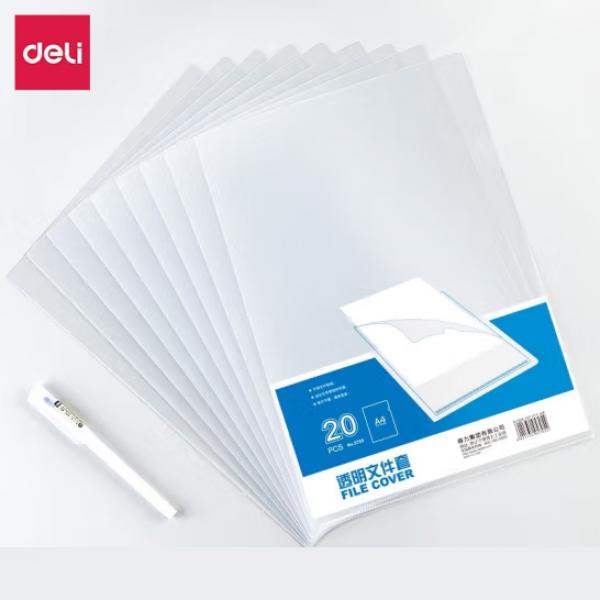 得力（deli） 單片夾 單頁夾5705 單片文件夾 L型單片夾 （單片裝）
