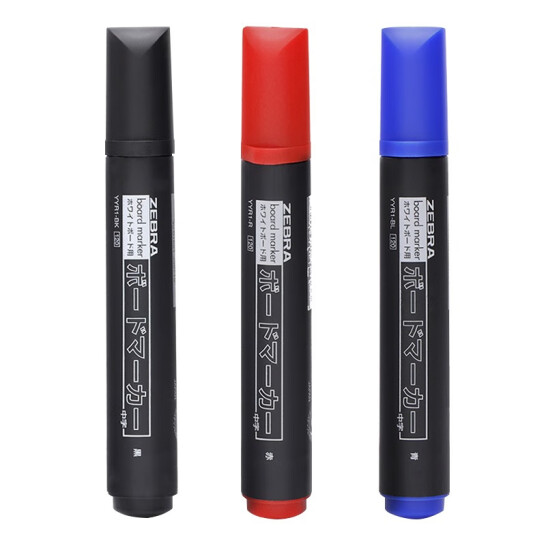 斑馬牌（ZEBRA）可擦白板筆 兒童油性記號(hào)筆 大號(hào)物流筆/簽名筆/馬克筆 YYR1 藍(lán)色 10支裝