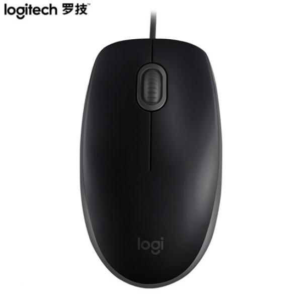 羅技（Logitech）M110 鼠標 有線鼠標 黑色