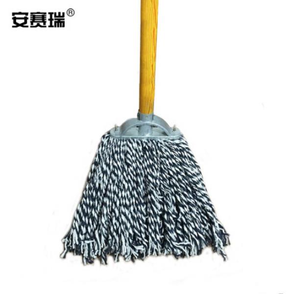 安賽瑞 木桿拖把  15cm 長可懸掛拖把  藍白 700567