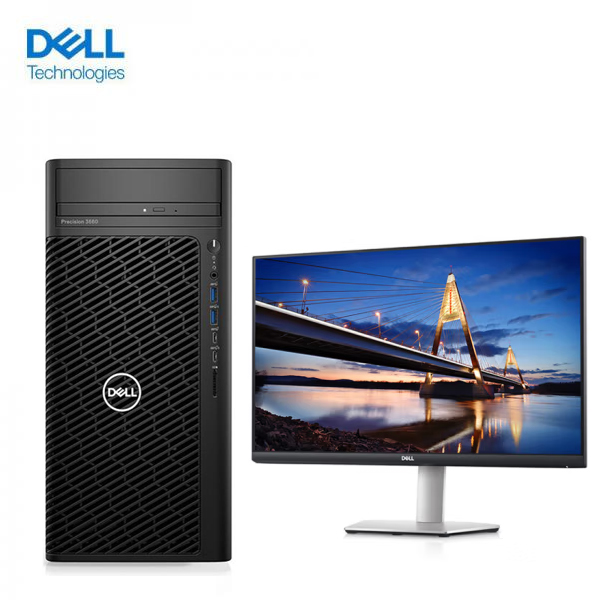 戴爾 Precision 3660 Tower 008 桌面圖形工作站 i9-10900K/64G/1TB固態硬盤+4TB機械硬盤/24G顯存/27英寸顯示器