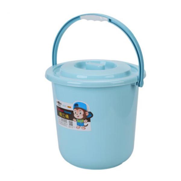 辰至尚品 塑料水桶 帶蓋  9110(24L) 北歐藍