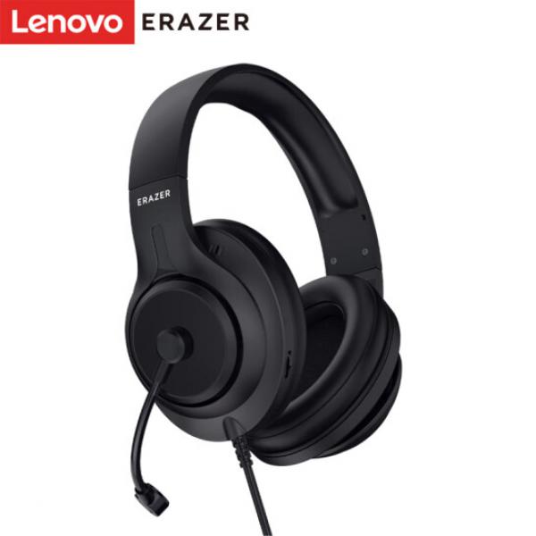 聯想（Lenovo）異能者 雙耳頭戴式耳麥 帶麥克風 黑色