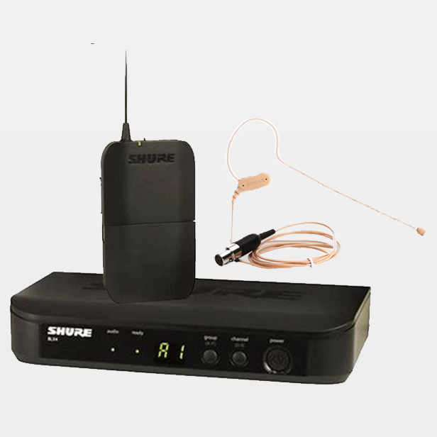 SHURE 舒爾 無線麥克風話筒頭戴領夾 BLX14/MX153T-O