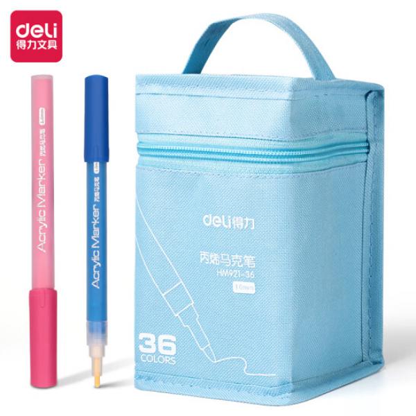 得力(deli) 36色 耐磨防水 丙烯馬克筆 HM921-36