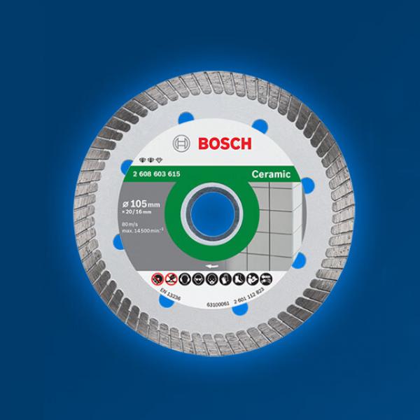 博世（BOSCH） 金剛石切割片 105mm 專業型 渦輪連續邊玻化磚片