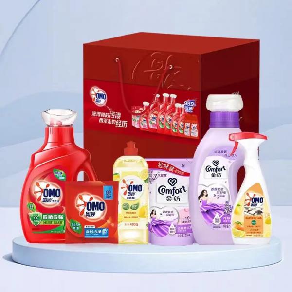 奧妙 洗護套裝（洗衣液1kg+護理劑1L+補充裝400ml+洗潔精480g+洗衣粉300g+油污凈+480g）