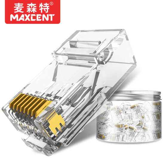 麥森特 超六類水晶頭 Cat6 鍍金50個/盒 MJF-C650