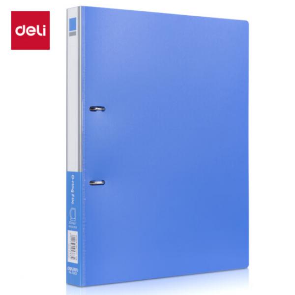 得力(deli)A4兩孔D型文件夾 活頁打孔文件夾資料夾子 文件收納 5383 2個(gè)裝