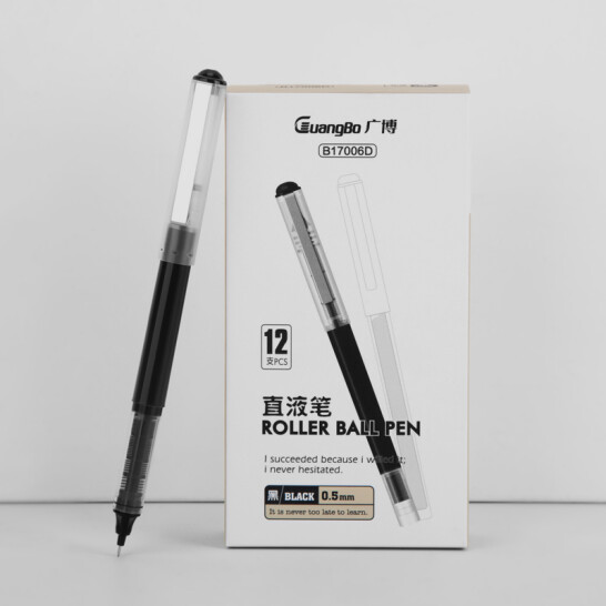 廣博(GuangBo)速干直液筆簽字筆 0.5mm 黑色 12支/盒 B17006D