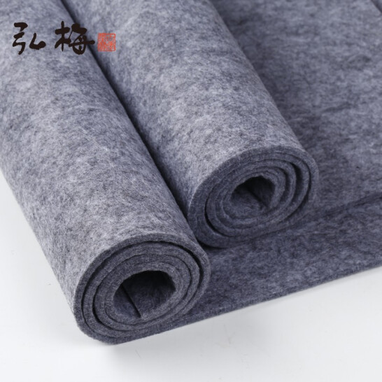弘梅 加厚毛氈墊 130*80厘米 5mm厚 國畫灰色畫氈