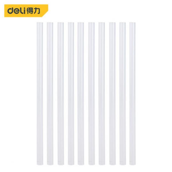 得力(deli) DL390010A 透明高粘性熱熔膠 槍膠棒膠條 7mm*160mm 單支出售
