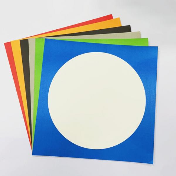 綠文 卡紙 33x33CM內(nèi)圓 6種顏色混裝 【20張】