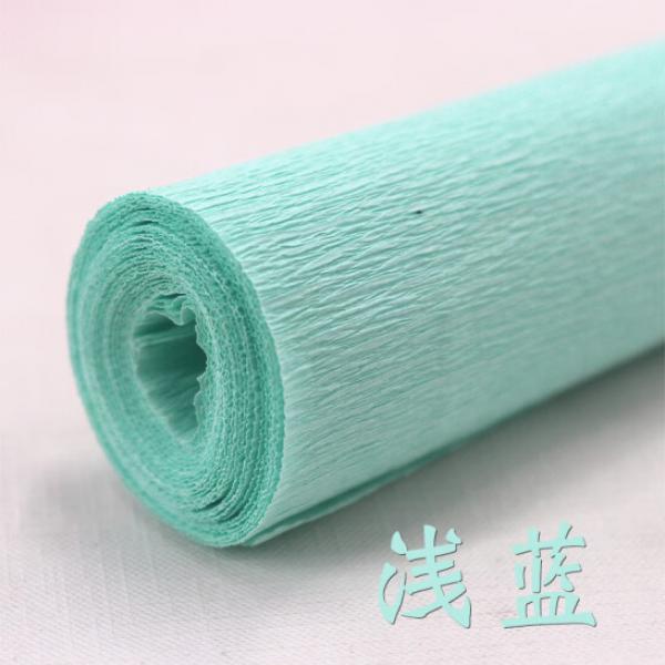 佳途 馬卡龍彩色加厚皺紋紙 diy材料包 皺紋紙淺藍 【50cmX250cm】