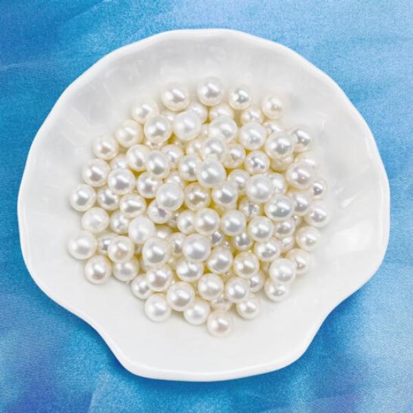 東之天地 高仿珍珠 diy手工材料 白色 無孔 3-10mm 約20顆